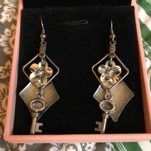 Silver tone earrings